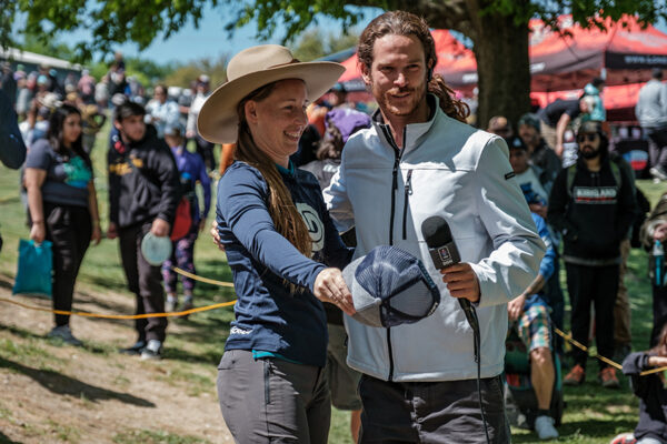 2023 winner of The Open at Austin, Paige Pierce, is interviewed by DGN commentator, Nate Perkins